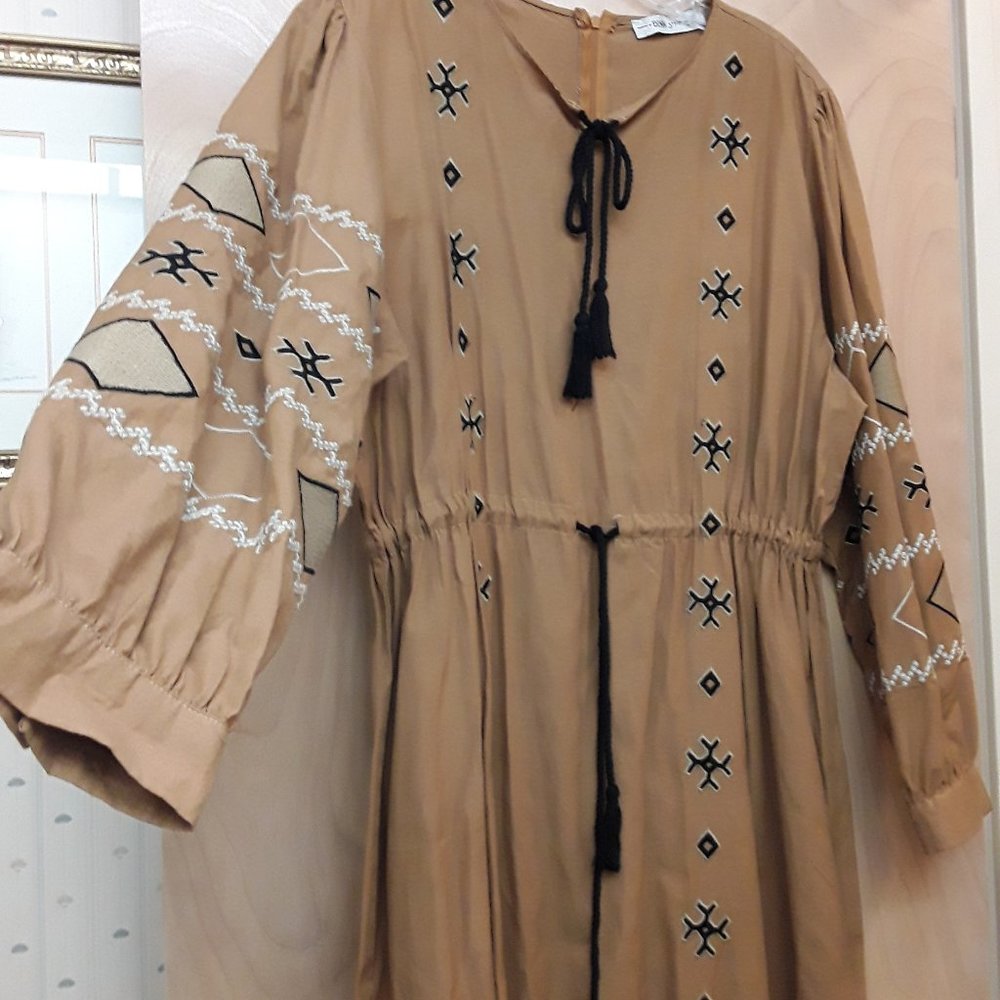 Yellow boho tribal mustard maxi dress 16